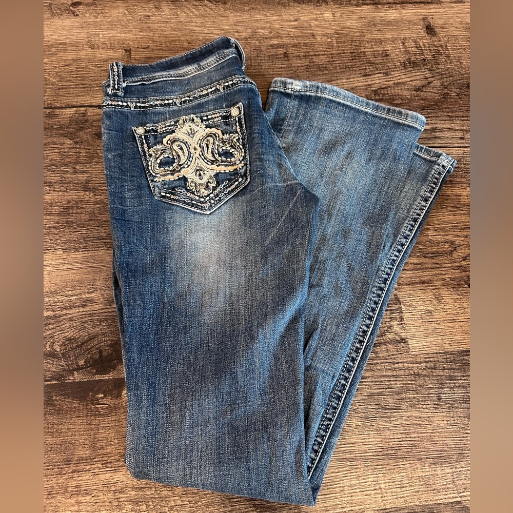 Embroidered sparkle Blue Jeans